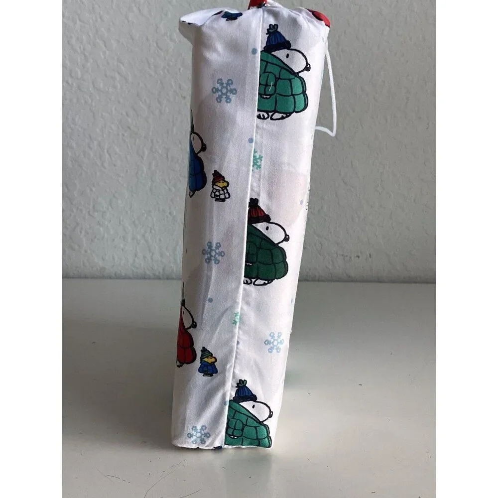 Peanuts Snoopy Puffy Puffer Coat Jacket Sheet Set QUEEN SIZE Multicolor Soft NEW